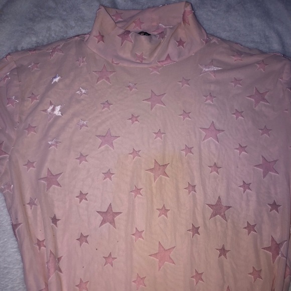 Forever 21 baby pink sheer bodysuit - Picture 2 of 6